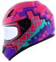 Imagem de Capacete Norisk ff391 Pixel Pink Purpura Azul Brilho