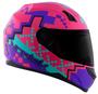 Imagem de Capacete Norisk ff391 Pixel Pink Purpura Azul Brilho