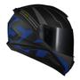 Imagem de Capacete Norisk Razor Full Preto e Azul Fosco Mais Viseira Camaleão