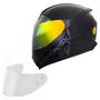 Capacete Norisk Razor Monocolor Preto + Viseira Dourada Imagem de Capacete Norisk Razor Monocolor Preto + Viseira Dourada