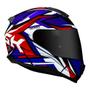Imagem de Capacete Norisk Razor Sharp Azul Vermelho e Branco