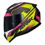 Imagem de Capacete Norisk Razor Speed Max Preto Rosa e Amarelo Fosco Mais Viseira Fumê