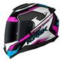 Imagem de Capacete norisk razor speedmax preto branco rosa brilhante