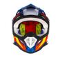 Imagem de Capacete Off Road Motocross Trilha Enduro Pro Tork Fast Fantasy Azul - Laranja Masculino Esportivo
