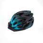 Imagem de Capacete Para Ciclismo Raptor 3 Com LED e Viseira Tamanho M 54 a 58cm Preto e Azul Tsw