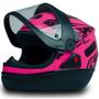 Imagem de Capacete Para Moto Fw3 Automático Rosa Neon Tamanho 60