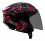 Imagem de Capacete para moto Pro Tork Protork Flores Capacete New Liberty 3 Elite Flowers rosa fosco tam 60