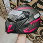 Imagem de Capacete Peels Mirage Storm Preto Fosco Rosa