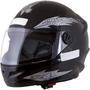 Imagem de Capacete Preto Tamanho 60 ProTork Viseira Cristal Casco Em ABS E Cinta Jugular Com Fecho Revestido Em EPS