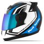 Imagem de Capacete Pro Tork Evolution G6 Red Nose Brilhante Azul Tam. 56 + Viseira Camaleão