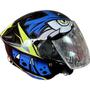 Imagem de Capacete pro tork tribal azul/preto personalizado new liberty aberto moto