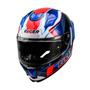 Imagem de Capacete Racer1 Rc1 Icone Azul Branco Vermelho Mais Viseira Rc1 Fume