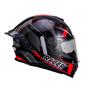 Imagem de Capacete Racer1 Rc1 Icone Preto Cinza Vermelho Mais Viseira Rc1 Fume