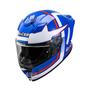 Imagem de  Capacete Racer1 Rc1 Nava Azul Branco Vermelho Mais Viseira Rc1 Fume