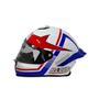 Imagem de Capacete Racer1 Rc1 Nava Branco Azul Vermelho Mais Viseira Rc1 Fume