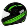 Imagem de Capacete Sky Apolo Preto Brilho, Transf Verde 60