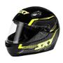 Imagem de Capacete Sky Gamma Preto Brilho Transf Verde/amarelo 58 F016