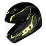 Imagem de Capacete Sky Gamma Preto Brilho Transf Verde/amarelo 58