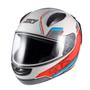 Imagem de Capacete Sky Two Anos 90 Branco Fosco Transf Azul/vermelh 56