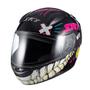 Imagem de Capacete Sky Two Chaos Preto Fosco Transf Rosa 62