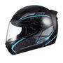 Imagem de Capacete sky two soldier preto brilho transf azul 60 - MOTOSKY