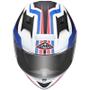 Imagem de Capacete SMK Stellar Dynamo Branco/Azul/Vermelho - Tamanho 58