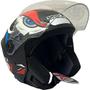 Imagem de Capacete Spark Jet Dragon N58 Preto Fosco Vermelho EBF