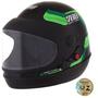 Imagem de Capacete Sport Moto 788 Preto e Verde Tamanho 60 CAP-496VD - Pro Tork