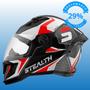Imagem de Capacete Stealth Concept Moto Fechado Pro Tork Adulto Segurança Conforto Proteção Resistência Masculino Feminino