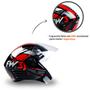 Imagem de Capacete Tamanho 58 Com Viseira X Open Speed Vermelho Aberto Fw3 Integral Resistente Para Moto Abs