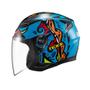 Imagem de Capacete texx abreto com oculos solar ugello hunger azul-60