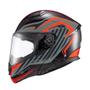 Imagem de Capacete Texx Escam Kratos Nomade Pret Verm Cinz Bril 61 F016