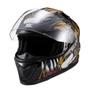 Imagem de Capacete Texx Fechado Hawk Alien Dourado Pret 56 F016