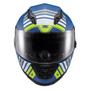 Imagem de Capacete Texx Fechado Wing Grid Azul Verd Branc 58