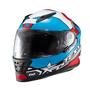 Imagem de Capacete texx wing superstar azul vermelho branco