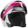 Imagem de Capacete Tipo Robocop Escamoteável Masculino Feminino Pro Torck Moto V-pro Jet 2 Carbon Branco