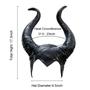 Imagem de Capacete Uranshin Halloween Maleficent Horns Black Latex