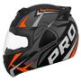 Imagem de Capacete V-Pro Jet Factor Fosco Tam. 60 Cinza/Laranja Fecho Micrométrico Forro Elastano Espuma CAP-903CZF Pro Tork