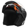 Imagem de Capacete V-Pro Jet Factor Fosco Tam. 60 Cinza/Laranja Fecho Micrométrico Forro Elastano Espuma CAP-903CZF Pro Tork