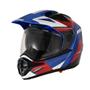 Imagem de Capacete x11 crossover adventure azul vermelho branco brilho motocross