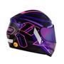 Imagem de Capacete X11 Trust Pro 11 Preto Roxo Rosa C/ Viseira Extra