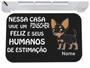 Imagem de Capacho aqui vive um pinscher feliz com nome personalizado