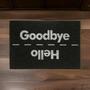 Imagem de Capacho Tapete 40cm X 60cm Vinil Hello Good Bye - Preto