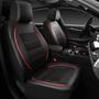 Imagem de Capas de assento CAR PASS Universal FIT Piping Leather Black Red