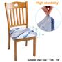 Imagem de Capas de assento de cadeira Fuloon Stretch, conjunto de 6, removíveis e laváveis