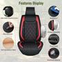 Imagem de Capas de assento de carro Nilight Waterproof Faux Leather Preto-Vermelho