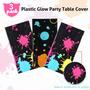 Imagem de Capas de mesa Tatuo Glow Party Neon Plastic 274 x 137 cm (3 unidades)