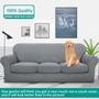 Imagem de Capas de Sofá YEMYHOM - Estilo Xadrez - Conjunto com 4 Peças para Sofá de 3 Lugares