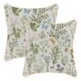 Imagem de Capas de travesseiro GOLIANDA Sage Green Floral 45x45cm Conjunto de 2