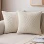 Imagem de Capas de travesseiro MIULEE Soft Corduroy Decorative 45x45cm Creme